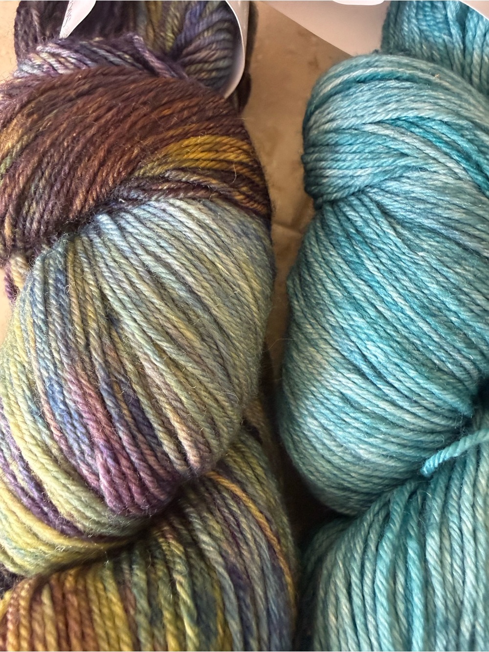 Cloudborn Malabrigo Merino Superwash Sock Yarn - Teal & Multicolor 2 Hanks - Picture 9 of 11